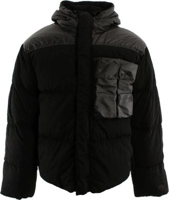 C.P. Company Eco Chrome-R Down Jacket - Heren - Winterjassen - Zwart - M - Leer - Jassen