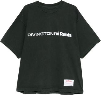 RRR123 logo detail T-shirt - Black