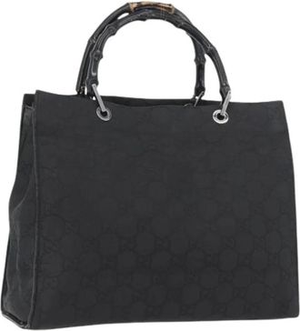 Gucci Pre-owned Vintage Nylon Tote Bag - Dames - Vintage Handtas - Zwart - ONE Size - Nylon - Vintage