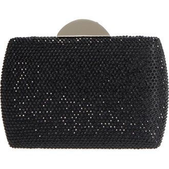 Nina Pacey Crystal Minaudi&egrave;re in Black at Nordstrom