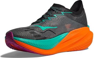 Hoka One One Mach X 2 Womens Running Shoes Black/Electric Aqua : 7 B - Medium, Canvas/Rubber