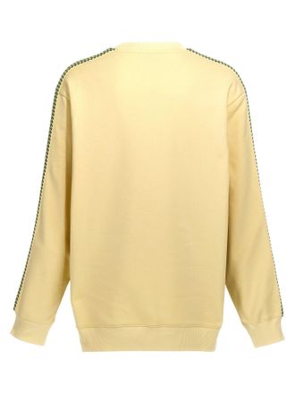 Lanvin Bicolor Cotton with Embroidered Logo Sweatshirt - Yellow