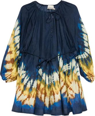 Alemais Martine mini-jurk met ceintuur - Blauw