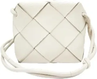 Bottega Veneta Pre-owned Vintage Crossbody Tas - Dames - Vintage Schoudertas - Beige - ONE Size - Leer - Vintage
