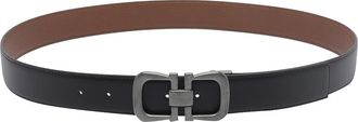Ferragamo Black Adjustable Gancini Belt