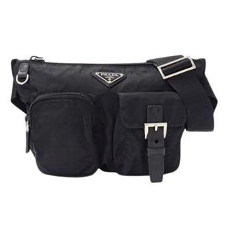 Prada Pre-owned Nylon Belt Bag - Dames - Pre-owned - Zwart - Maat: ONE Size Nylon