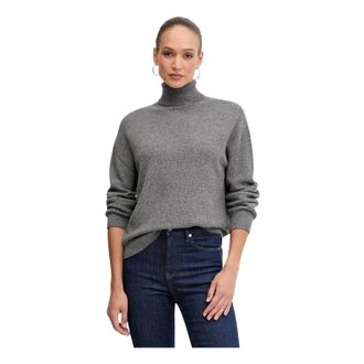 Liu Jo Coltrui met versiering - Dames - Truien - Grijs - Maat: L Viscose