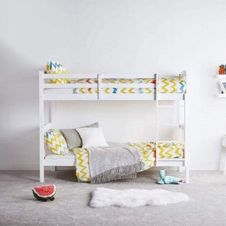 Kosy Koala Kosy Koala - Bunkbed Kids white 3ft single wooden bunk bed with mattress childrens bedroom furniture