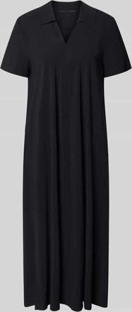 Raffaello Rossi Raffaello Rossi Midikleid mit Strukturmuster und Umlegekragen Modell JOSEPHINA in Black, Gr&ouml;&szlig;e 34