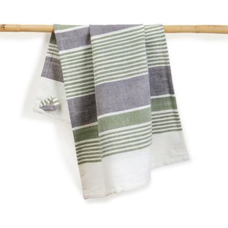 Sustainable Threads Elora Handspun & Handwoven Kitchen Towels - Set of 2 in Fern at Nordstrom