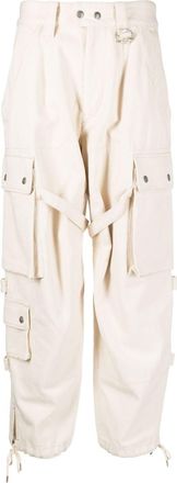 Isabel Marant Elore cropped cargo trousers - women - Cotton/Cotton - 36 - Neutrals