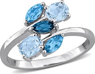 Mimi & Max Multi-Gem Five Stone Ring Sterling Silver
