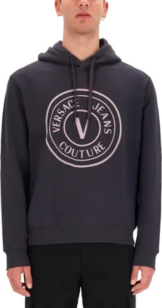 Versace Jeans Couture Grey Regular Logo Hoodie