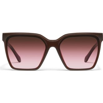 Quay Level Up 60mm Square Sunglasses in Dark Brown/Rouge Glow at Nordstrom
