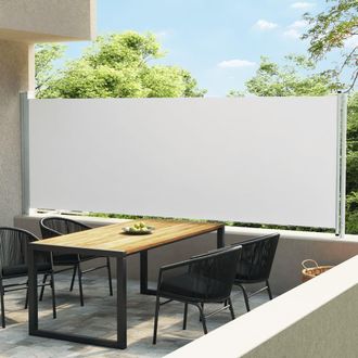 Berkfield Home Patio Retractable Side Awning 600x160 cm Cream in Beige