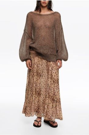 Bimba & Lola Dots Gathered Flared Skirt in Watercolor Dots at Nordstrom, Size X-Small Eu