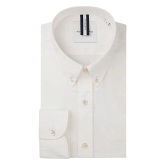 Profuomo Formal Shirts, male, White, M, White Long Sleeve Shirt