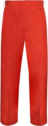 Marni straight-leg trousers - men - Cotton - 52 - Red