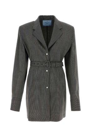 ジャケット Chloe Black/white checkered wool double-breasted blazer CHLOÉ Double-breasted checked wool-blend blazer | NET-A-PORTER