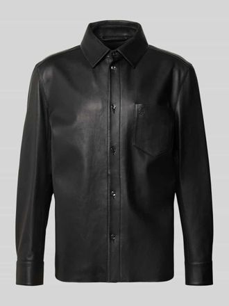 HUGO BOSS Regular Fit Lederjacke aus echtem Lammleder Modell C-MOVITZ in Black, Gr&ouml;&szlig;e 48