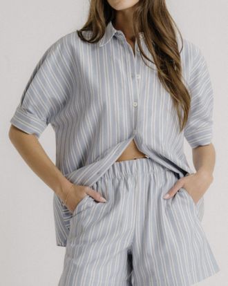 Sablyn Gisele Relaxed Top In Dusty Periwinkle