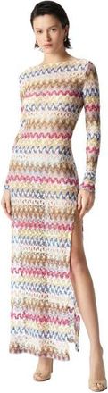 Missoni Long Dress In Lamé Viscose Lace With Open Back in Pink Multi at Nordstrom, Size 42 It