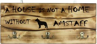 OEM American Staffordshire Terrier, Amstaff, Amstaf: Percha Con Perro, Expositor De Medallas, Decoraci&oacute;n Del Hogar De Art-dog