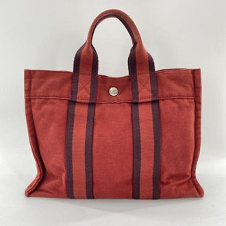 Herm&egrave;s Red Color Tote Bag (Pre-Owned)
