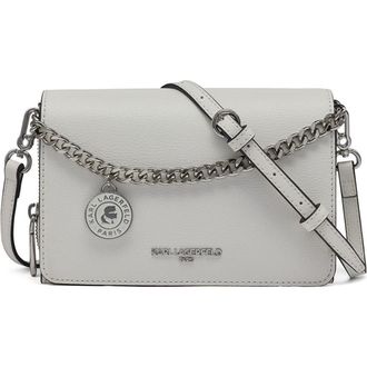 Karl Lagerfeld Lourdes Crossbody in Winter White/silver at Nordstrom