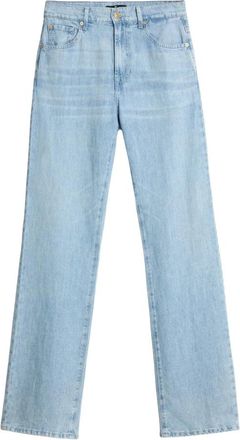 7 For All Mankind Jeans, Dames, Blauw, W32, Denim, Lichtblauwe Denim Broek