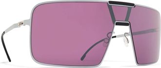 Mykita Accessoires, Dames, Wit, ONE Size, Witte zonnebril stijlvolle damesaccessoires