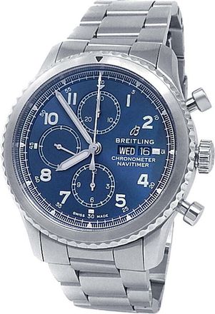 Breitling Pre-owned Breitling Navitimer 8 Chronograph Automatic Chronometer Blue Dial Mens Watch A13314