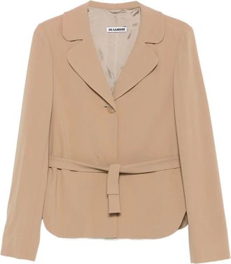 Jil Sander Giacca con cintura anni 2000 - Toni neutri