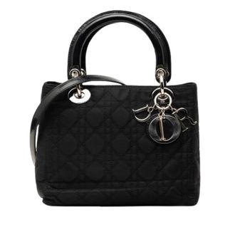 Dior Pre-owned Lady Dior - Dames - Vintage Handtas - Zwart - ONE Size - Nylon - Vintage