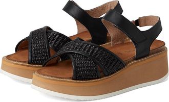Naot Pavlova Womens Sandals Jet Black Leather/Black Raffia : EU 42 (US Womens 11) M