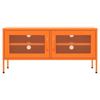 Berkfield Home TV Cabinet Orange 105x35x50 cm Steel | Size: 105 x 35 x 50 cm
