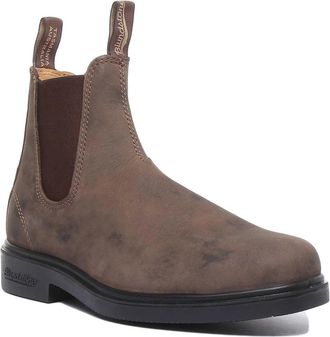 Blundstone 1306 Bootss Rustic Brown Leather Round Toe Chelsea HTAT708