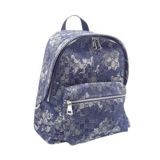 Gucci Vintage, unisex, Blauw, ONE Size, Katoen, Pre-owned Vintage Rugzak