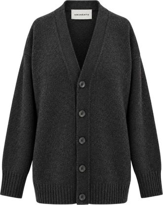 Amaranto Katoenen Cardigan - Heren - Vesten - Zwart - M - Katoen - Truien & Vesten