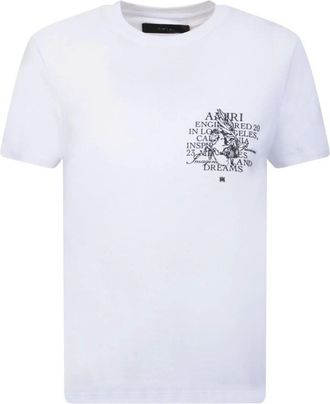 Amiri Womens Amiri Precious Memories Design White T-Shirt - Size: 10/8