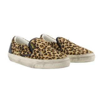 Golden Goose Womens Leopard Print Calfskin Sneaker Multicolor