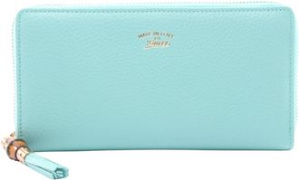 Gucci Blue Leather Long Wallet (Bi-Fold) (Pre-Owned)