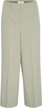 Soaked In Luxury Wijde Geknipte Broek Shadow - Dames - Wijde Broeken - Beige - M - Broeken