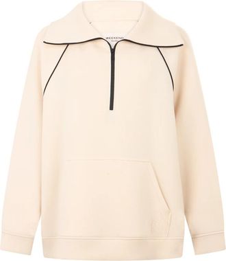 Max Mara Sweatshirts & Hoodies - Dames - Vesten met rits - Beige - M - Hoodies & sweatvesten