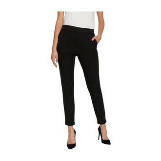 Vero Moda Vero Moda - Slim Fit Enkelbroek - Dames - Broeken - Zwart - Maat: XS L32 Leer