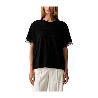 Twinset Mujer, Camisetas, Negro, Talla: S