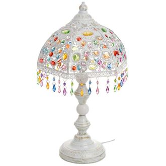 Wanderlust Deco L&aacute;mpara de metal y cristal acrilico de colores 29.5x25.5x51 h cm