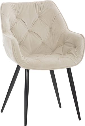 Clp Silla Tanna En Terciopelo Crema