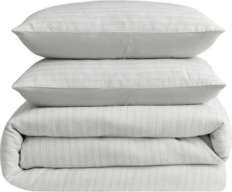 Kenneth Cole Reaction Space Dye Grid Yarn Waffle Reversible Comforter & Sham Set in Medium /Dark Grey at Nordstrom Rack, Size Full/queen