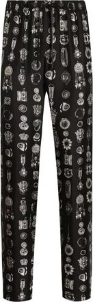 Dolce & Gabbana medallion print trousers - Black